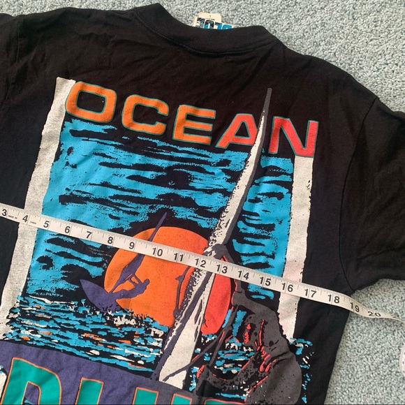 80s vintage ocean blue graphic tee - Picture 4 of 5